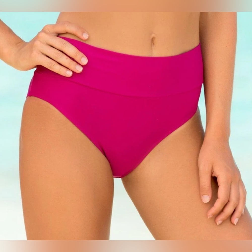 Hapari XL raspberry tummy tuk swim bottoms NEW bright pink high waisted swimsuit